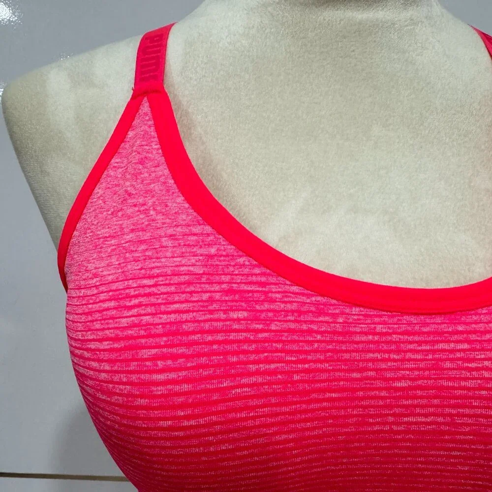 PUMA Women's Seamless Sports Bra with Removable Cups, NEW, Size L - Picture 3 of 9